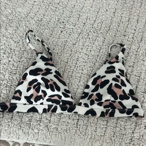 Leopard Print Bikini Top